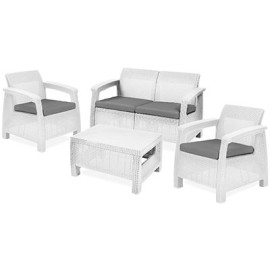 SET RATTAN CORFU LOUNGE KETER